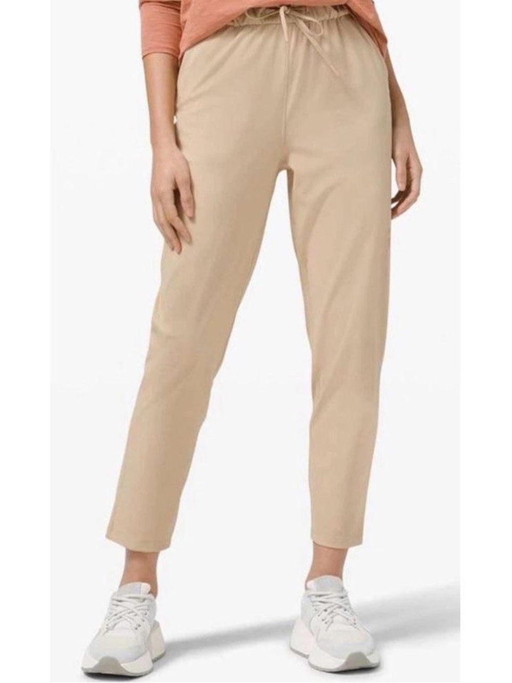 Lululemon On The Fly Pants Beige Size 4 | Lightweight Travel Joggers